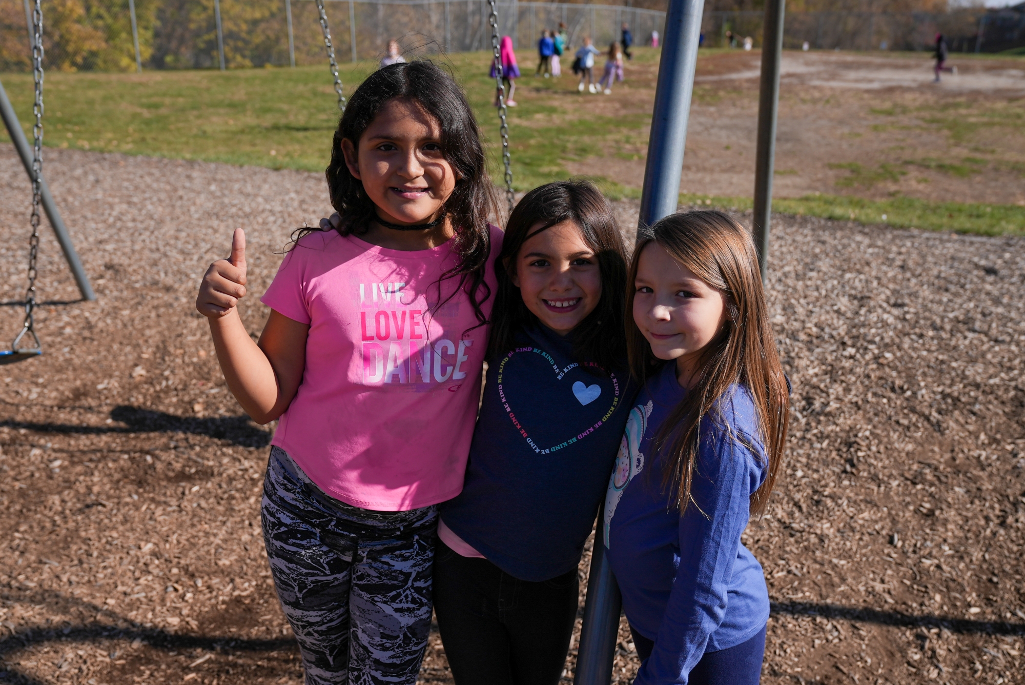 Students on Wheeler Playground
