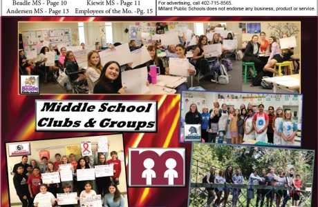 Cover page of the Winter Middle School Momentum