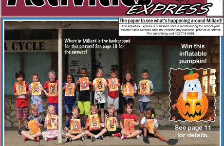 Cover page of the October Activities Express