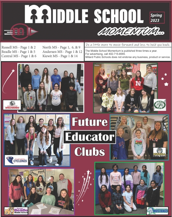 Cover of the 2023 Spring Middle School Momentum