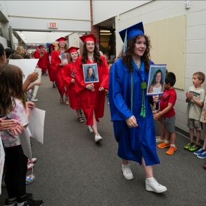 Students parade the hallways