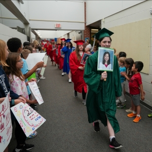 Students parade the hallways