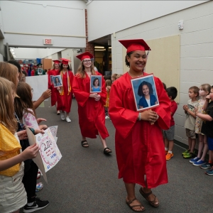 Students parade the hallways