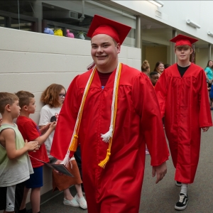 MSHS Student walks down halls of Rockwell